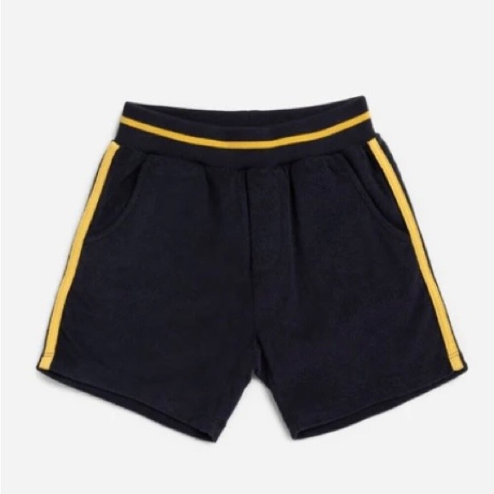 NWT Miles The Label | Baby Terry Navy Yellow Shorts‎ 12M